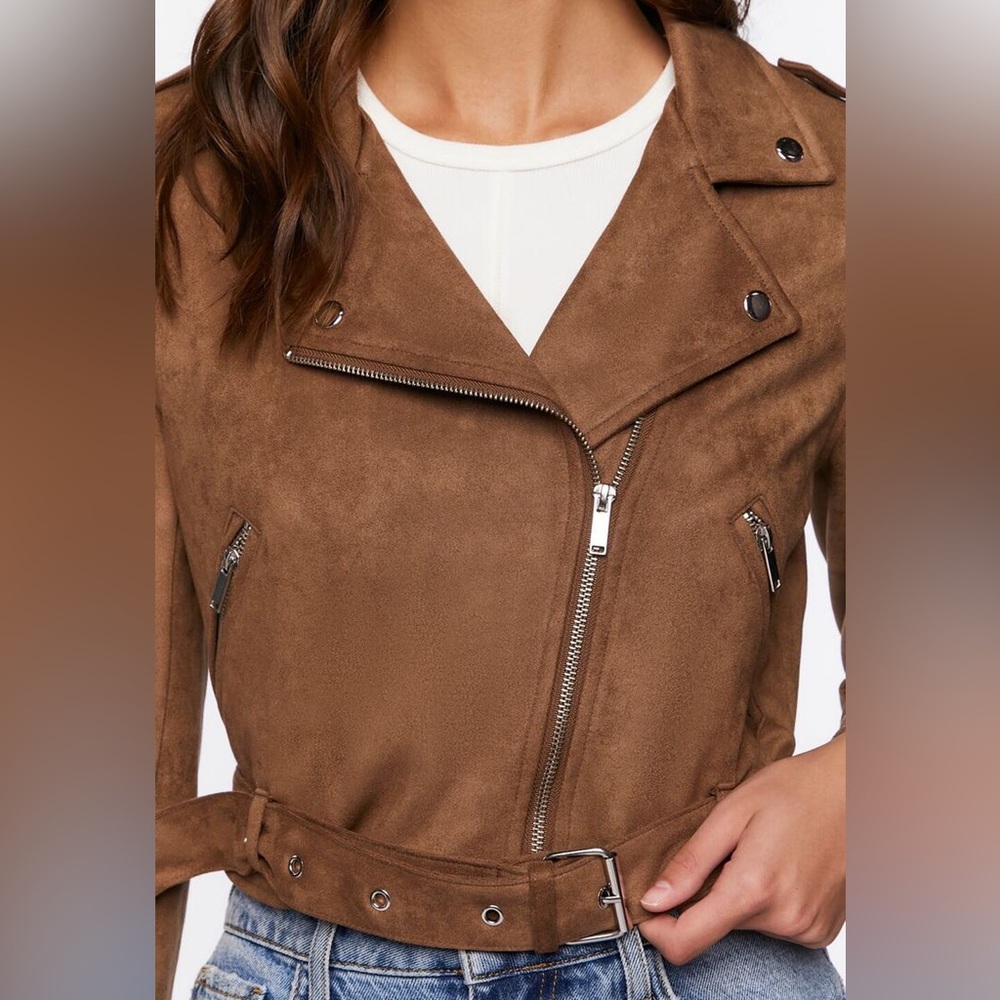 Forever 21 Faux Suede Moto Jacket
